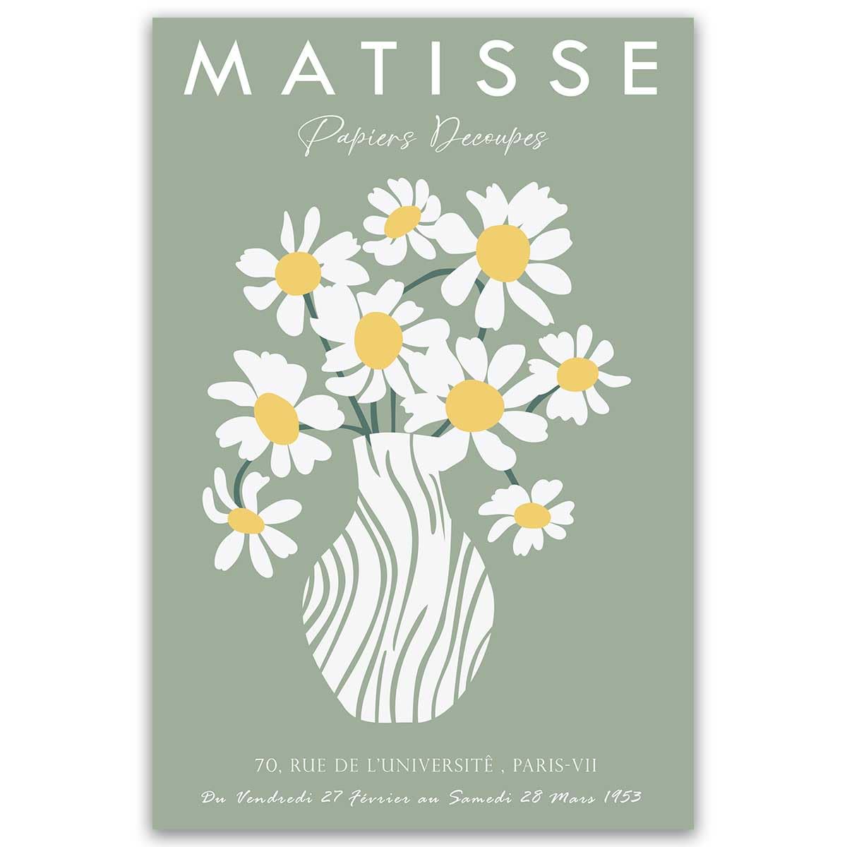 Hexoa Tableau Matisse Bouquet Fleurs Moderne - Made in France - 40x60