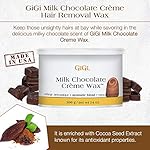GiGi Milk Chocolate Crème Hair Removal Wax, Soft Wax for Coarse & Resistant Hair, with Cocoa Seed Extract, 14 oz - Image 2