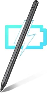 CoBak Stylus Pen for Microsoft Surface with 4096 Level Pressure, Eraser & Right-Click, Palm Rejaction Functiopns, Work for Surface Pro 8/X/7+/7/6/5/4/3, Surface/Go/Book/Laptop（Black）