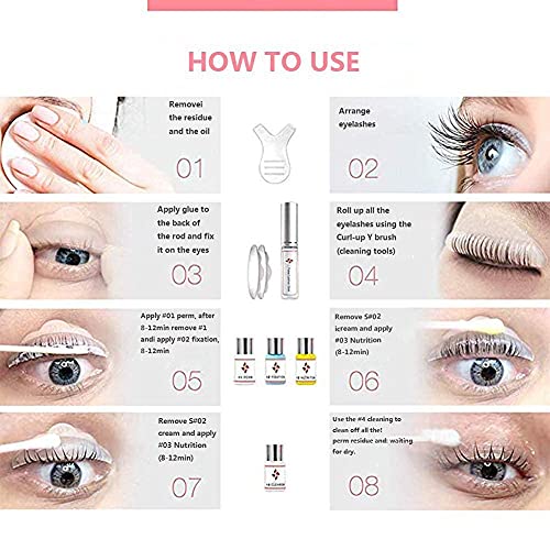 Lash Lift Kit Eyelash Perm Kit,Professional Eyelash Perming Kit,Suitable For Salon At Home,Including Eye Shields,Pads And Accessories(Glue Upgraded Version) #TOP5