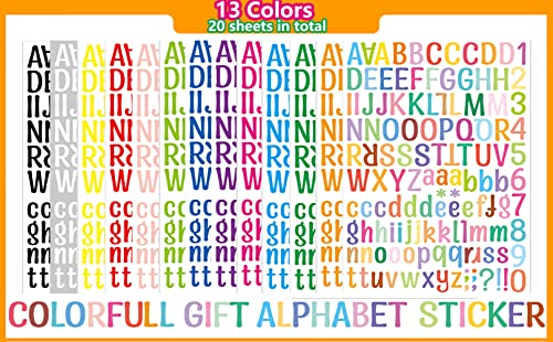 1 Inch+2 Inch Vinyl Self-Adhesive Sticker Letters #TOP6