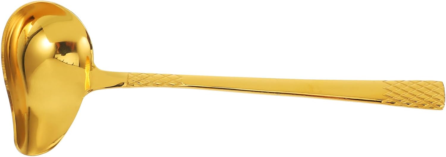 Duckbill Gravy Ladle Spoon, Stainless Steel, Golden, Xmas Home Kitchens