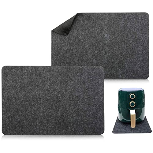 Lajef Heat Resistant Mat For Air Fryer, 2 Pcs Air Fryer Mat For Counter Heat Resistant, Kitchen Countertop Protector Mat 17.3X11.8 Inch, Kitchen Appliance Non-Slip Mat For Coffee Maker, Blender, Air Fryer (Grey) #TOP4