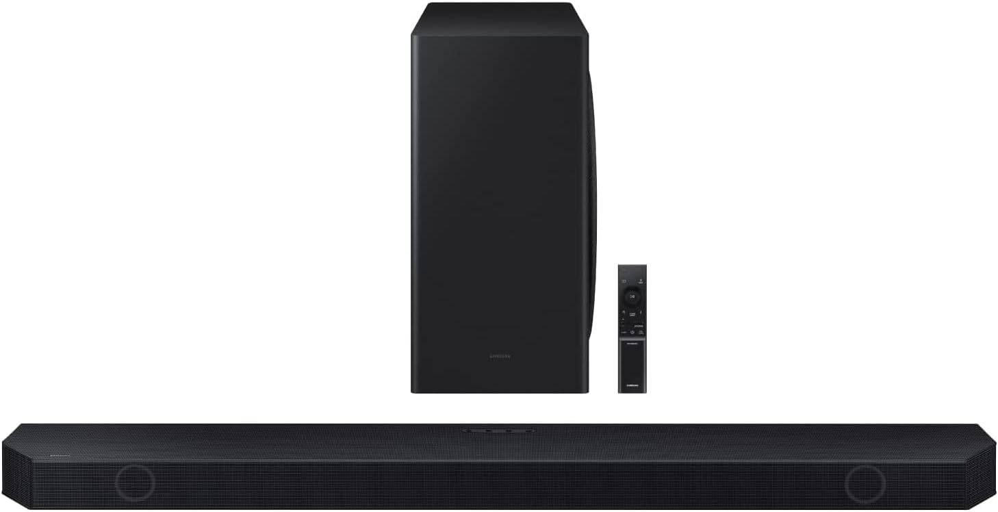 Samsung HW-Q600C 3.1.2ch Soundbar w/Dolby Audio, Q-Symphony, Adaptive Sound, HDMI eARC, Game Mode Pro, Bluetooth, Acoustic Beam, Tap Sound (Renewed)