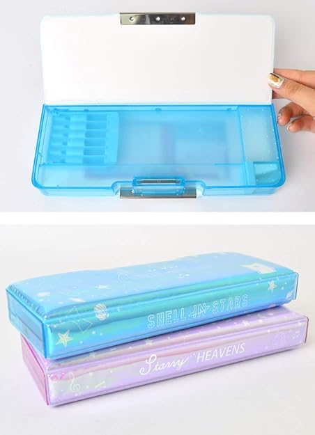 Amazon Co Jp 筆箱 小学生 箱型 女の子 可愛い シンプル 両面 コンパクト 筆入れ 両面開きペンケース おしゃれ 女子 文房具 オフィス用品