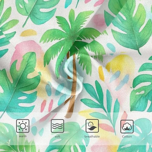 Joisal Girls Underwear Toddler 2t Cotton Cute Panties Girl Animals Briefs Girls Undies Green Tropical Palm Leaves3