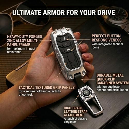 Image of Luxury Waterproof New Transformer Series Soft Silicon Car Key Shell with Keychain for Honda BRV, WRV, CRV, Jazz, City 2 Button Smart Key Silver