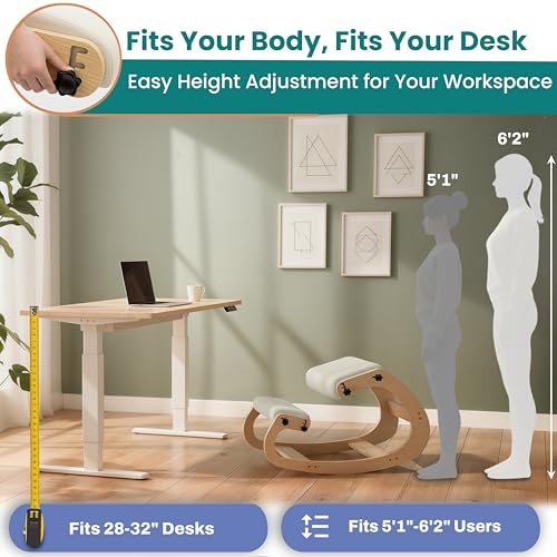image for NYPOT Ergonomic Kneeling Chair with Adjustable Seats - Knee Chair for 