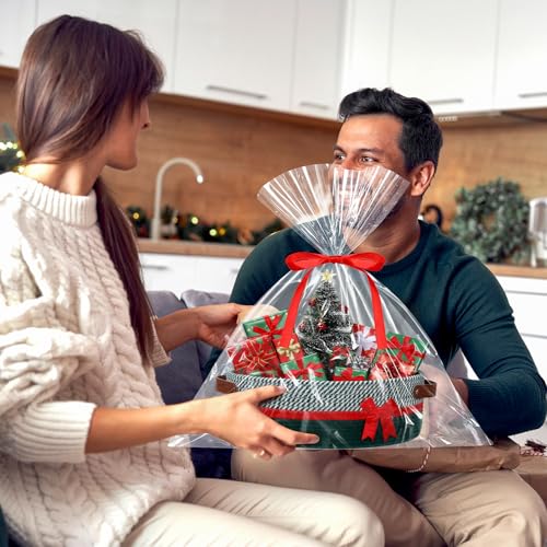 Image of Colingmill 2026 Graduation Large Woven Basket for Gifts Empty Set with Gift Bags and Ribbon Gift Baskets and Wrapping Set Storage 14 inchx 10 inchx 5.5 inch Decorative Box for Class of 2026 Graduation(Green)
