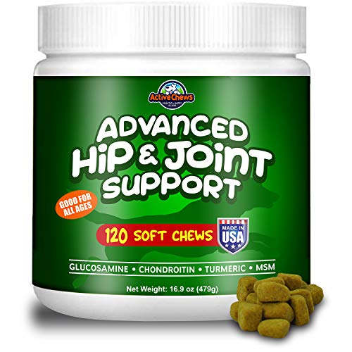 Active Chews Premium Hip and Joint Dog Treats, Glucosamine for Dogs, Chondroitin MSM