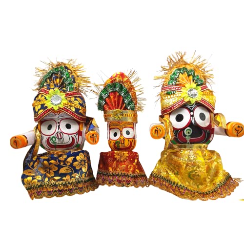 Wooden Idol of Lord Jagannath,Balaram and Subhadra | Hindu God Ma...