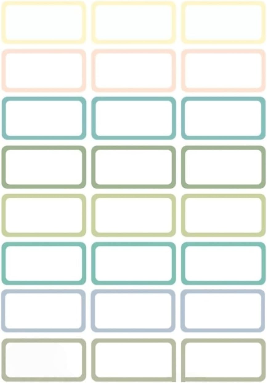 Blank Label Stickers,File Folder Labels Removable Waterproof Sticker Labels for Storage Bins, Food Containers, Jars 1x2 inch