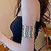 Gold & Silver Layered Arm Cuffs Dainty Open Ring Adjustable Bangle Minimalist Fashion Jewelry for Women - Silver