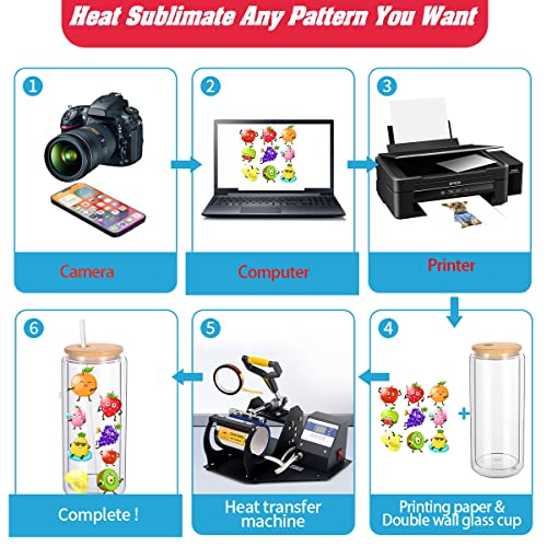 Stonechic 6 Pack Pre Drilled Beer Can Glass Blank Double Wall Glass Cans With Bamboo Lid & Glass Straws For Snow Globe Glitter Diy 16Oz #TOP4