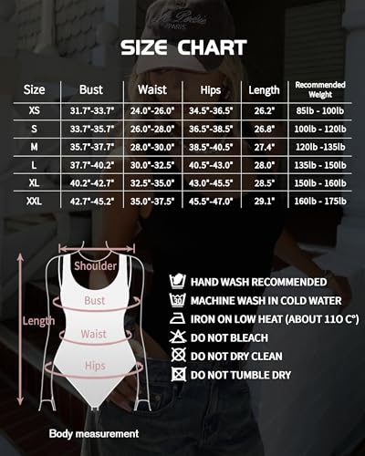 Image of Mangopop Women' Long Sleeve Ribbed Bodysuit Jumpsuits