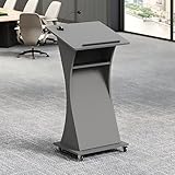 Design multifonction : ce podium en bois dispose d'un plateau spacieux de 60 x 50 cm, parfait pour les spes, boo, et les appareils numériques. La baie surélevée empêche les objets de glisser, tandis que le