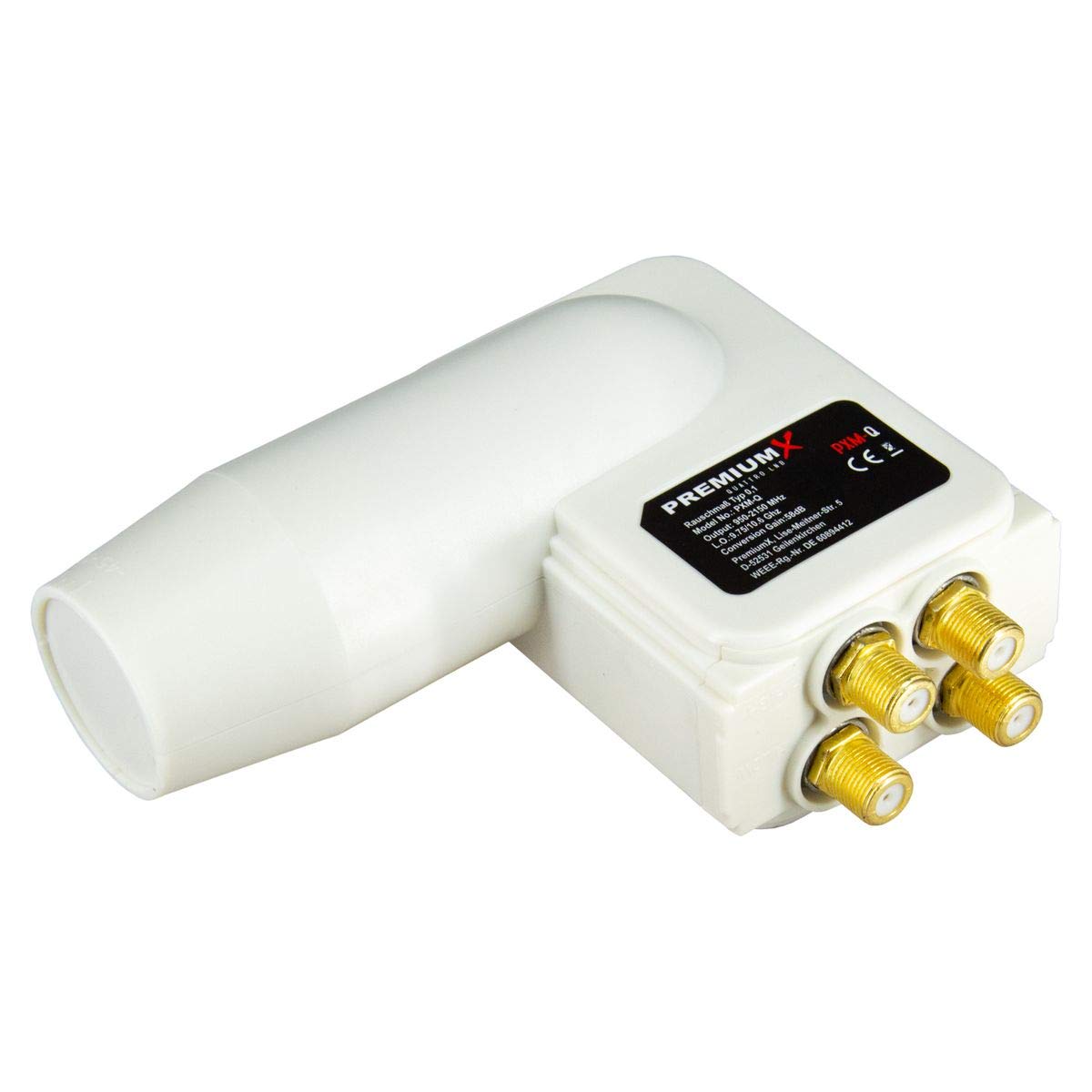 Premium X Multischalter Set 9/8 Multiswitch 2X Quattro 3° Multifeed LNB 32x F-Stecker, Satblock Signalverteiler 2 SAT für 8 Teilnehmer