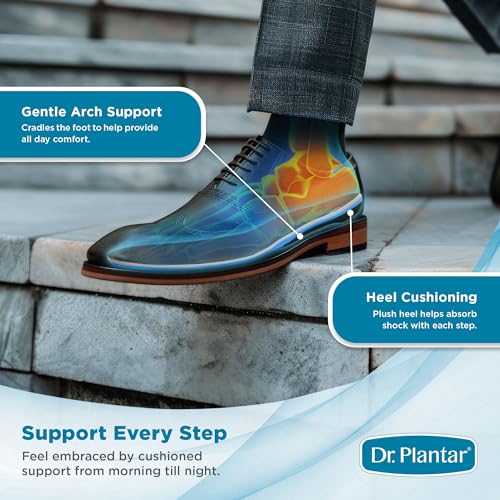 Dr. Plantar Insoles for Men, Arch Support, Memory Foam, Sizes 8-12, Trim to Fit - image 3