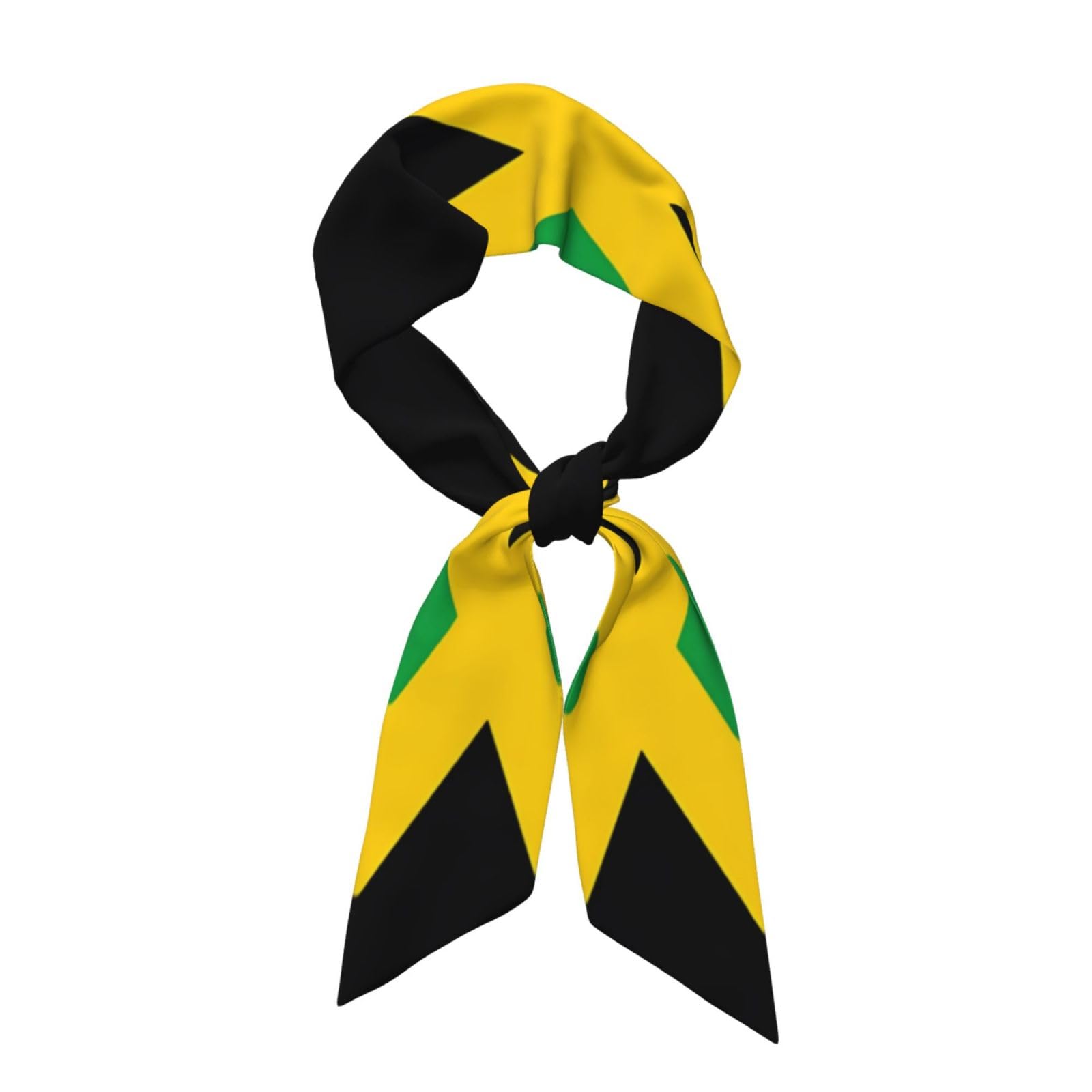 WSSYYBF Women's Polyester Fashion Scarf in Jamaica Flag Pattern, 7.9 x 119 cm