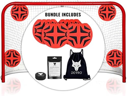 Devro Sharpshooter Bundle - Hockey Goal Targets - Lacrosse Net Targets - Durable Magnetic Shooting Targets - Hockey Training Equipment - Attach to Any Metal Goal - Trick Shots - (4 Targets)