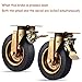 Caster Wheels Solid Rubber Heavy Duty Casters Set of 4 with Brake 3200Lbs 8 Inch Industrial 360-Degree Swivel Top Plate Castors Wheels for Furniture and Workbench Cart(Two Hardware Kits Include)