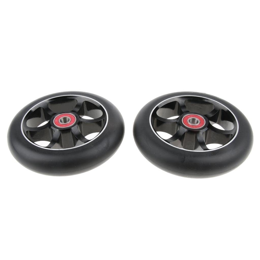 Ruote Monopattino Freestyle Ruote Scooter a 2 Zampe da 110mm con Cuscinetti Standard Ruote Monopattino Elettrico