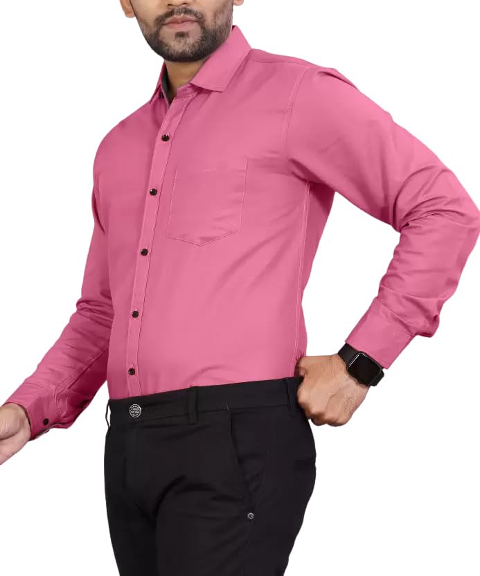 Image of Tee Projekt Premium Plain Cotton Shirt for Men | Cotton Shirt | Casual Shirt | Solid Shirt | Full Sleeves | Formal Shirt