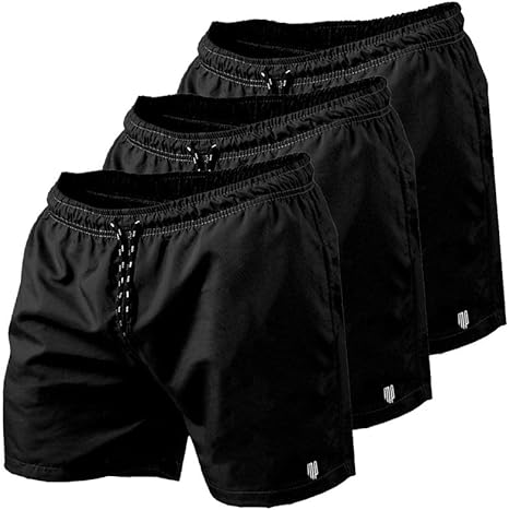Kit 3 Short Masculino Tactel Piscina Praia Bermuda de Academia Masculino Corrida MP
