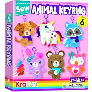 KRAFUN Zestaw do Szycia Breloków Zwierząt 6w1