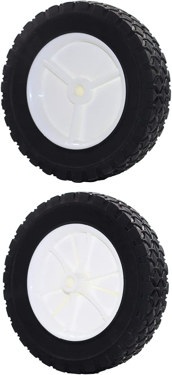 Rueda De Repuesto Para Cortacésped - 8 Pulgadas, Banda De Rodadura De Diamante | Plástico Resistente | Hecho En EE.UU.