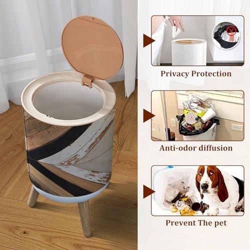 Basurero pequeño con tapa 1.8 gal Polipropileno miniatura 3