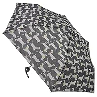 A2Z Ladies Folding Souvenir Umbrella Dachshund Sausage Dog Print Lightweight Travel Brolly for Women Waterproof Weather Resistant Manual Compact Supermini 3 Section 50cm Canopy