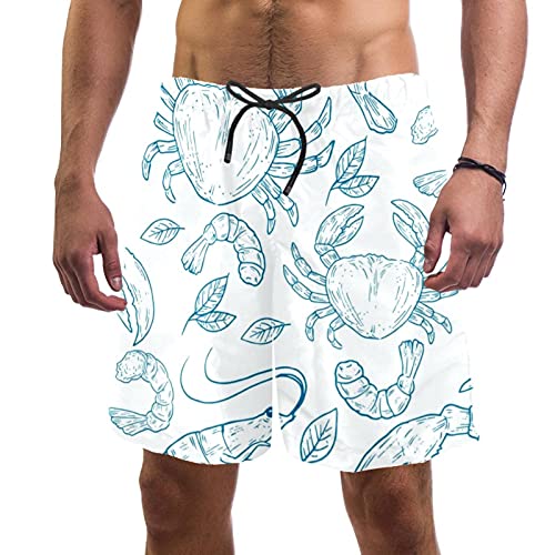 Short de bain pour homme multicolore taille M avec filet intérieur