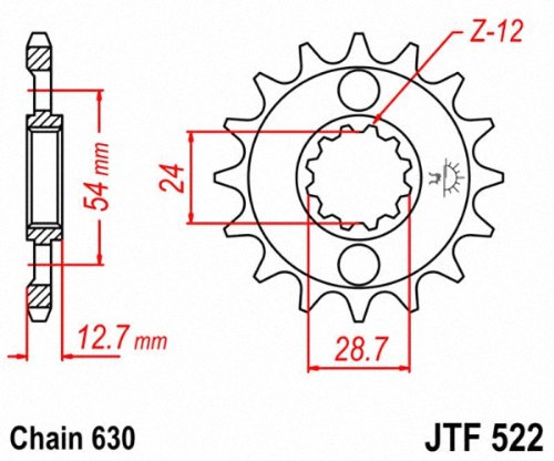 JT Sprockets JTF522.15 15T Steel Front Sprocket, Sprockets