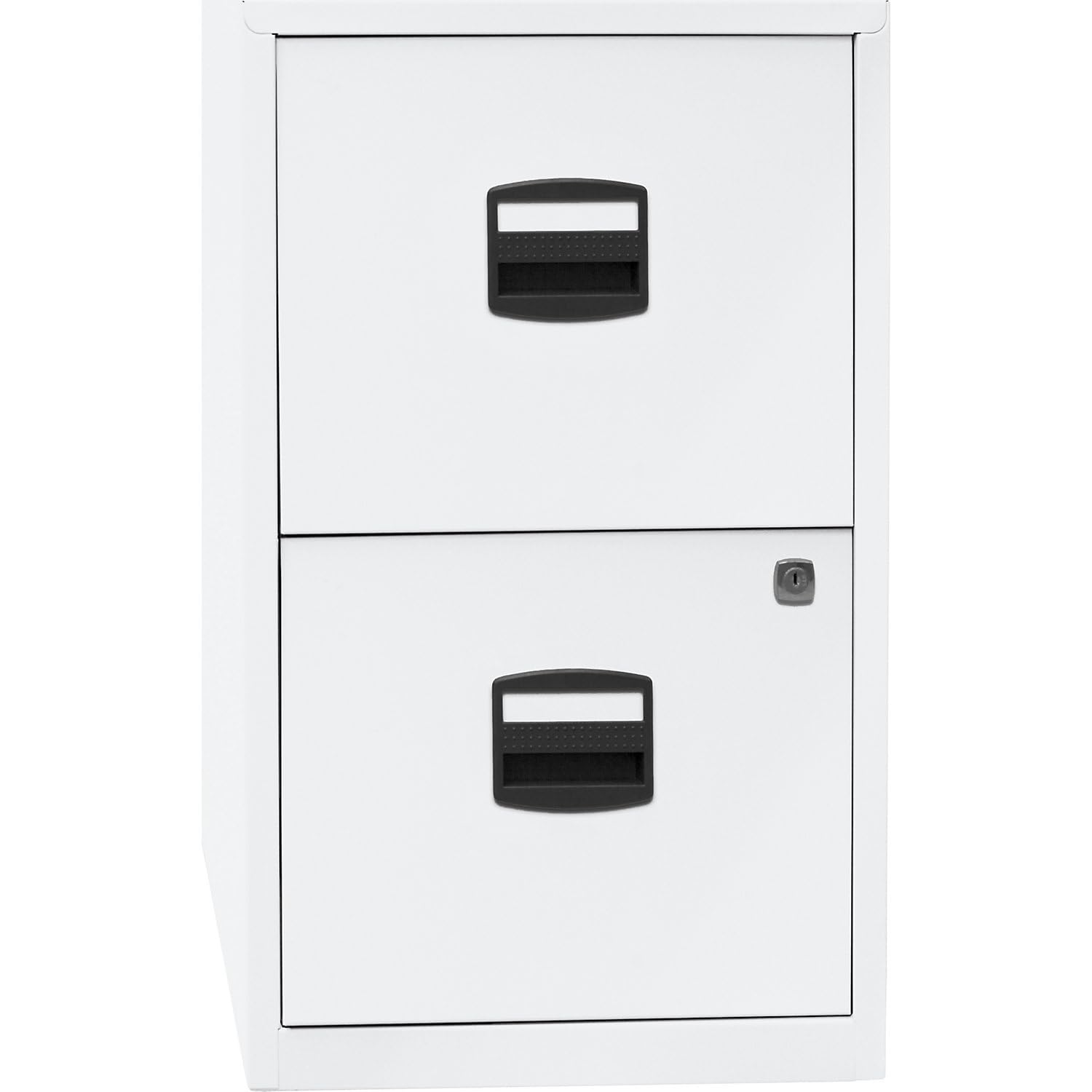 Bisley Home Hängeregistraturschrank PFA, 2 HR-Schubladen, Metall, 696 Verkehrsweiß, 40 x 41.3 x 67.2 cm