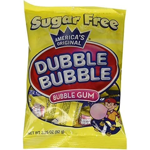 Dubble Bubble Sugar Free, 3.25-Ounce Bags (Pack of 12) Cover
