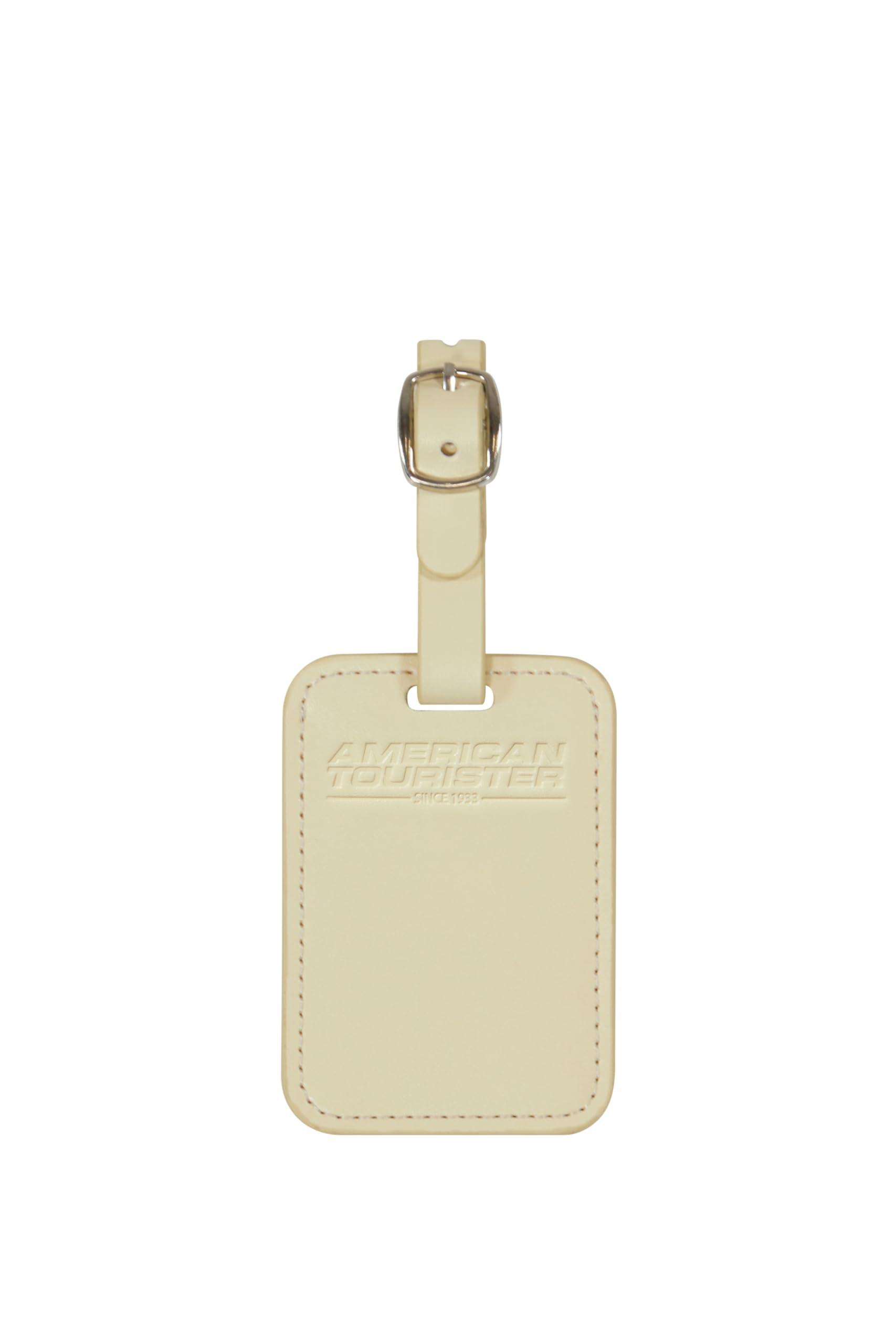 American Tourister Luggage Tags - for suitcases and Bags, with Adjustable Strap, Address Card Included, Set of 2, Coconut Sand