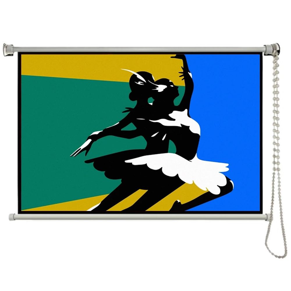 Pantalla De Proyección De 40" 50" 60" 72" Pantalla De Proyector Enrollable Manual, Pantalla De Cine En Casa Portátil, Presentación De Oficina En Interiores/Exteriores(50 Inch 4:3)