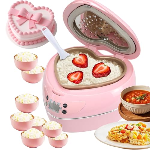 Pink Rice Cooker, Smart Rice Cooker 8 Cup With Delay Preset Timer And Auto Thermostat, Gifts Keep Warm For Brown Rice, Yogurt, Cake, Tomato Soup