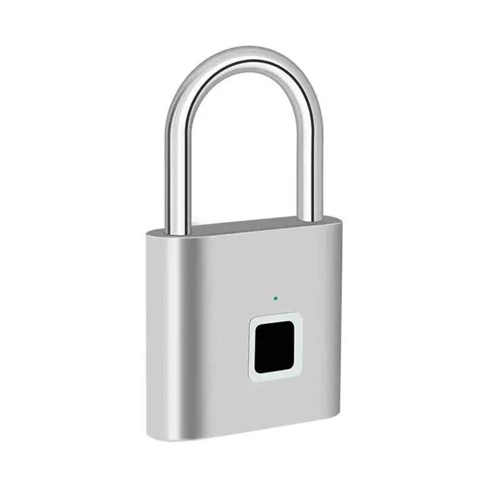 JVDDI Smart Door Handle, Keyless Smart USB Charging Fingerprint Lock Padlock Waterproof Door Unlock Portable Anti-theft(Silver)