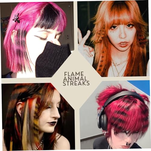 Extensiones de cabello sintéticas lisas de 18 pulgadas con clip para escena 5