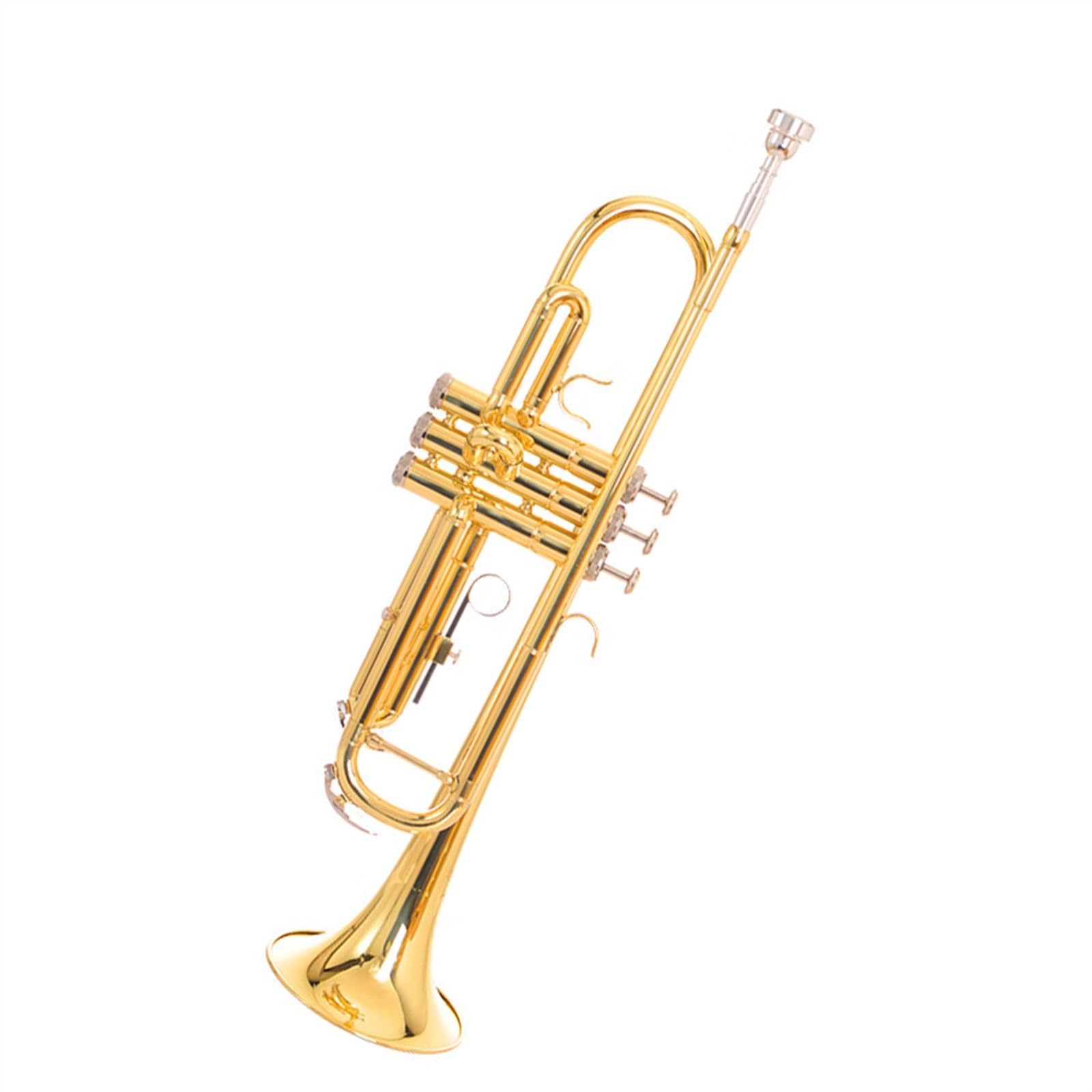 Trompeta Plana En Si Instrumento Profesional Para Principiantes Cuerno De Pistón Dorado