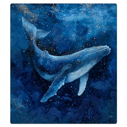 Cubierta magnética para lavavajillas Mexpekil ballena azul de 53,3 x 66 cm