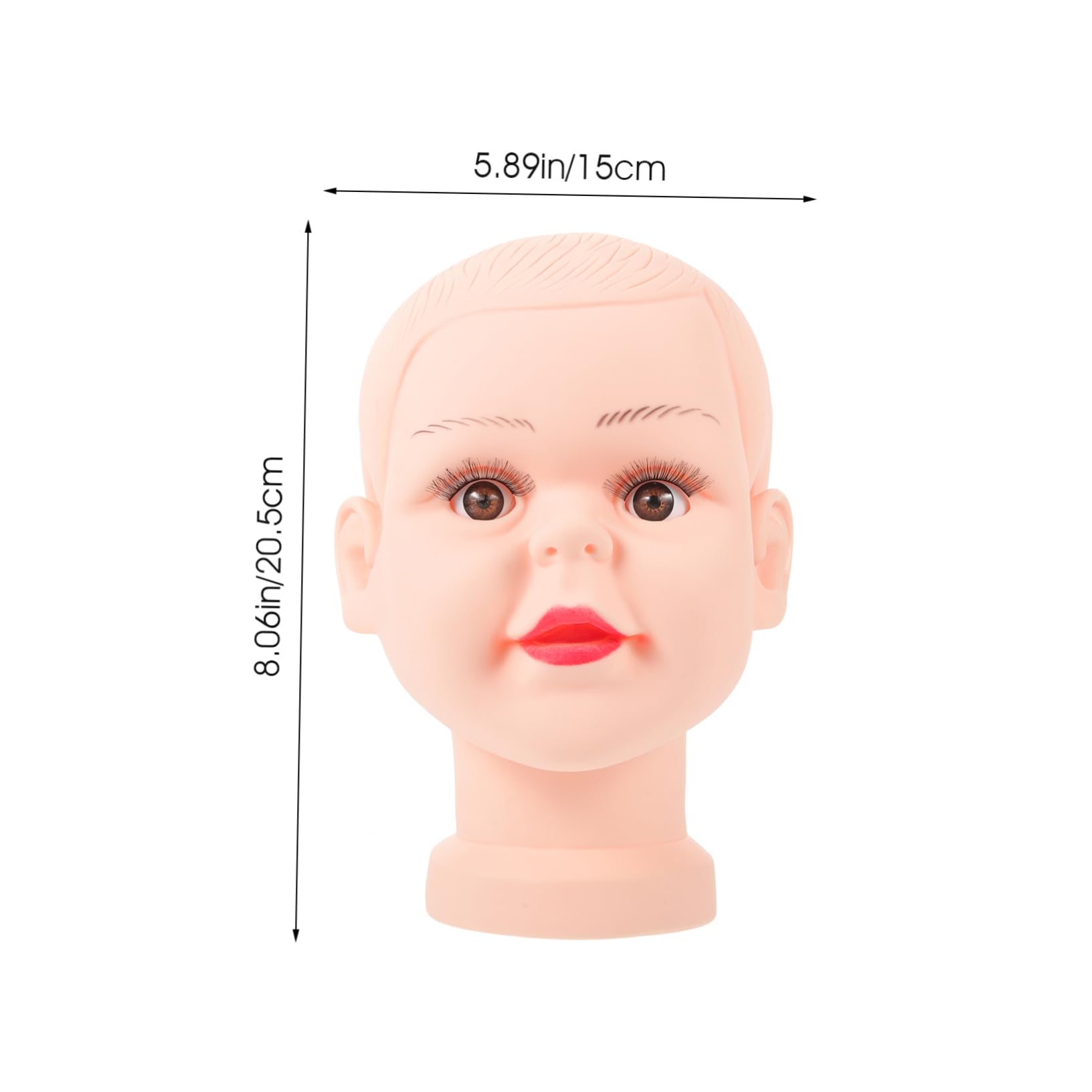 Sosoport Bald Head Mannequin for Cosmetology Kids Wig Head Model Display Holder Hairdresser Training Stand