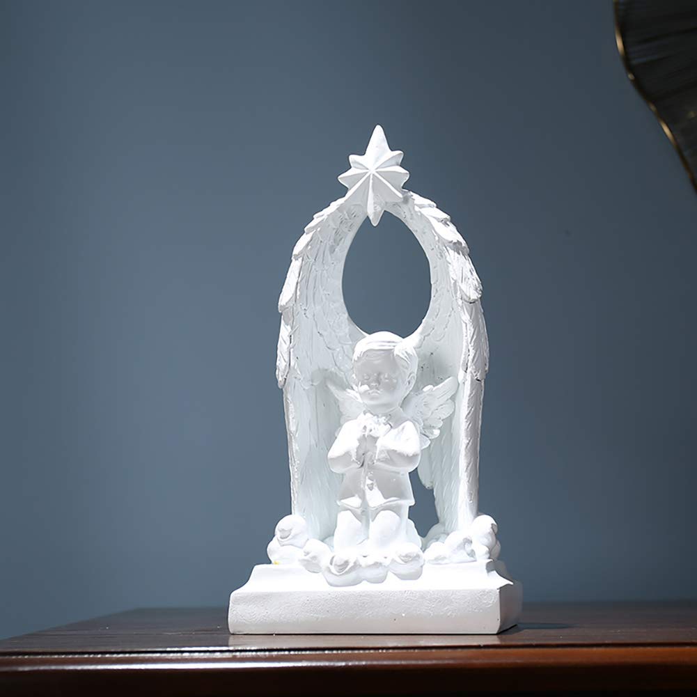Statue d'ange chérubin cadeau fantaisie pour baptême communion ou naissance