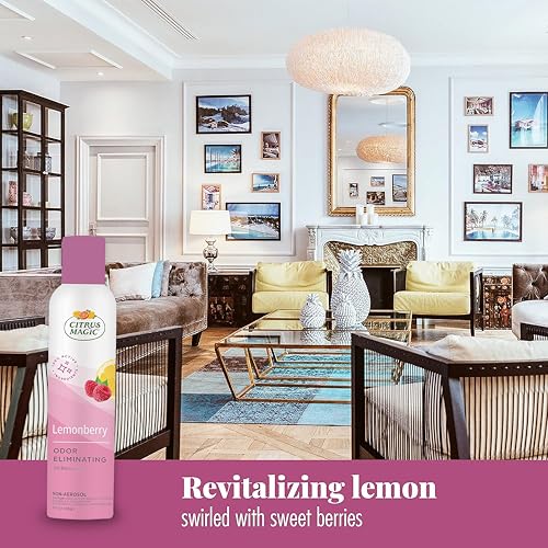Image of Citrus Magic Odor Eliminating Air Freshener Spray, Lemonberry, 3-Ounce, Pack of 3