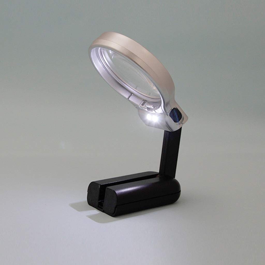 Loupe portable en verre optique à LED pour déchiffrer les détails sans lumière