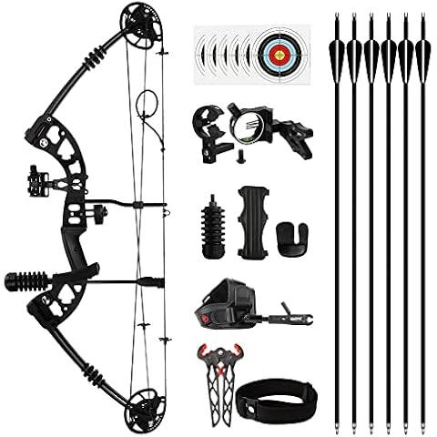 REAWOW Compound Bow Compound Bow Hunting Bow Arrows Set 20-50 LBS Adjustable Sports Bow Adults and Compound Bows Complete Set 310fps Cover