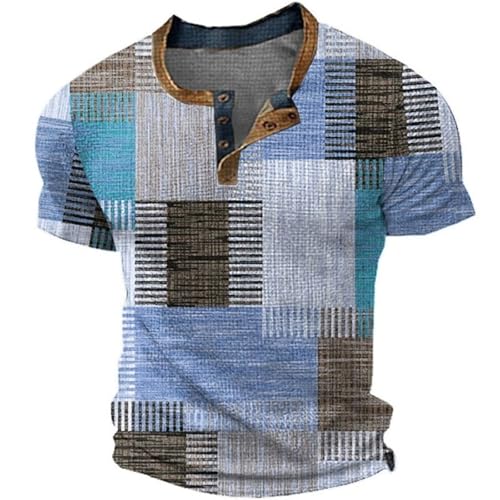 T-shirt homme impression numérique style boutonnière pour rester élégant sans chemise