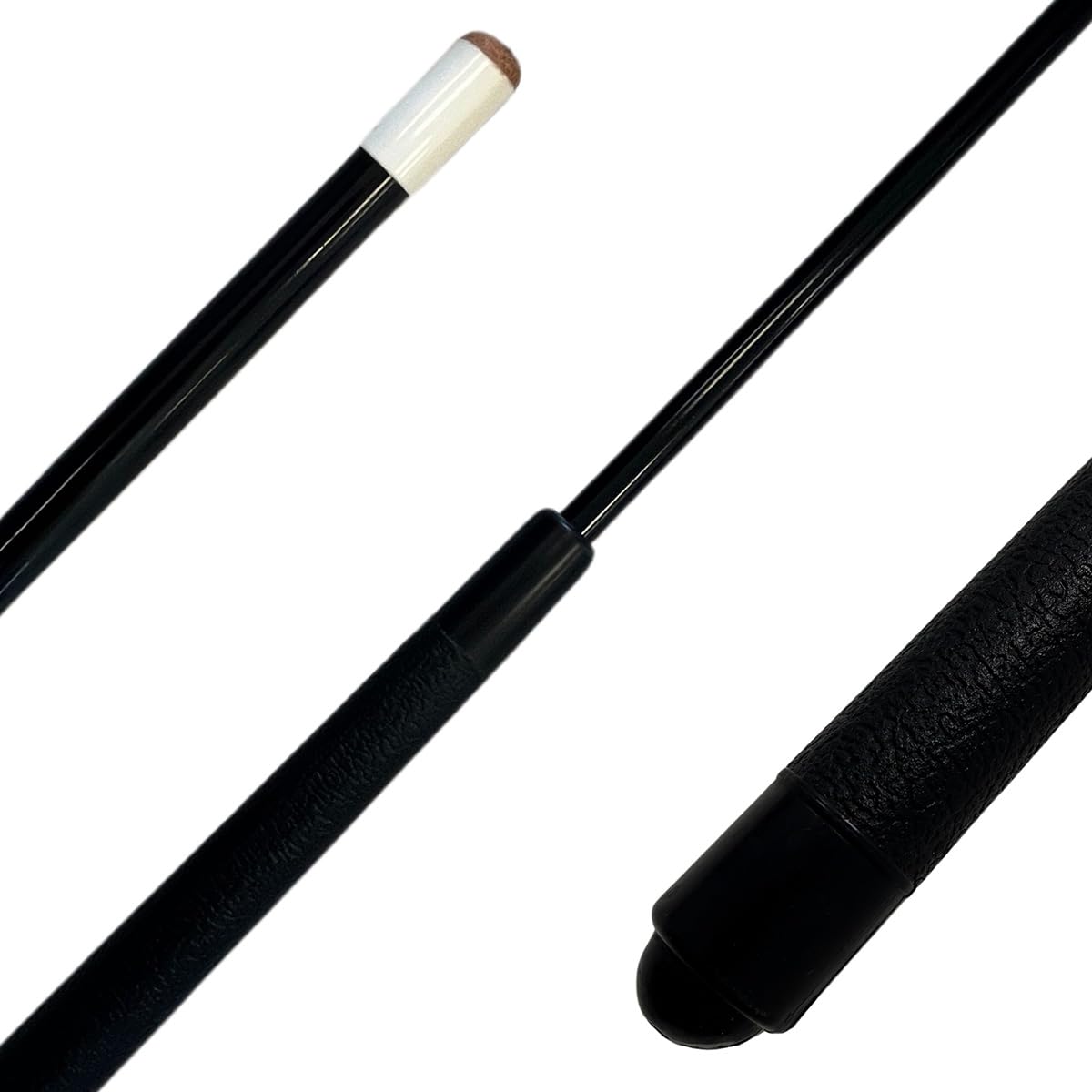 Winsport Fiberglas Billard Queue | einteiliger Glasfaser Pool Cue mit Kunststoffgriff, 145 cm, 12 mm Spitze, schwarzer Griff